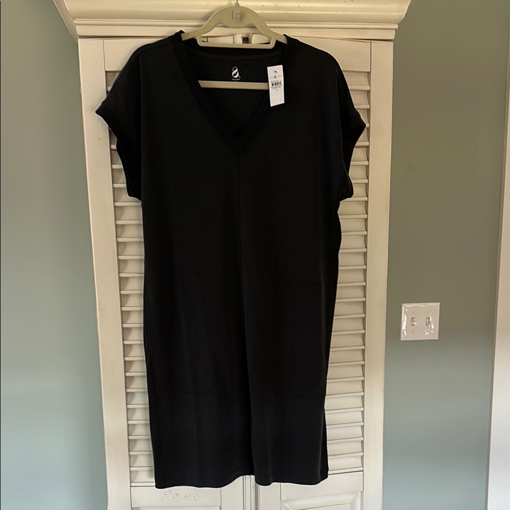 Black V-Neck Dress